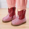 imageBMCiTYBM Baby Cowboy Cowgirl Boots Infant Western Shoes Boys Girls Round Toe Boots All Seasons 624 MonthsGlitterrose
