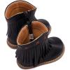 imageBMCiTYBM Baby Cowboy Cowgirl Boots Infant Western Shoes Boys Girls Round Toe Boots All Seasons 624 MonthsTasselsblack