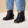 imageBMCiTYBM Baby Cowboy Cowgirl Boots Infant Western Shoes Boys Girls Round Toe Boots All Seasons 624 MonthsTasselsblack