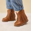 imageBMCiTYBM Baby Cowboy Cowgirl Boots Infant Western Shoes Boys Girls Round Toe Boots All Seasons 624 MonthsTasselscamel