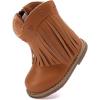 imageBMCiTYBM Baby Cowboy Cowgirl Boots Infant Western Shoes Boys Girls Round Toe Boots All Seasons 624 MonthsTasselscamel