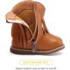 imageBMCiTYBM Baby Cowboy Cowgirl Boots Infant Western Shoes Boys Girls Round Toe Boots All Seasons 624 MonthsTasselscamel