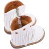 imageBMCiTYBM Baby Cowboy Cowgirl Boots Infant Western Shoes Boys Girls Round Toe Boots All Seasons 624 MonthsTasselswhite