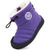 imageBMCiTYBM Toddler Baby Snow Boots Winter Shoes Boys Girls Cold Weather Baby Faux Fur ShoesDark Purple