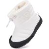 imageBMCiTYBM Toddler Baby Snow Boots Winter Shoes Boys Girls Cold Weather Baby Faux Fur ShoesDark White