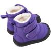 imageBMCiTYBM Toddler Baby Snow Boots Winter Shoes Boys Girls Cold Weather Baby Faux Fur ShoesTwo Strap Purple