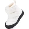 imageBMCiTYBM Toddler Baby Snow Boots Winter Shoes Boys Girls Cold Weather Baby Faux Fur ShoesTwo Strap White