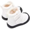 imageBMCiTYBM Toddler Baby Snow Boots Winter Shoes Boys Girls Cold Weather Baby Faux Fur ShoesTwo Strap White