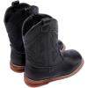 imageBMCiTYBM Toddler Cowboy Boots Western Cowgirl Boots Boys Girls Mid Calf Square Toe Riding Walking ShoesAblack