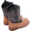 imageBMCiTYBM Toddler Cowboy Boots Western Cowgirl Boots Boys Girls Mid Calf Square Toe Riding Walking ShoesAblackBrown