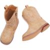 imageBMCiTYBM Toddler Cowboy Boots Western Cowgirl Boots Boys Girls Mid Calf Square Toe Riding Walking ShoesAcamel