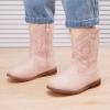 imageBMCiTYBM Toddler Cowboy Boots Western Cowgirl Boots Boys Girls Mid Calf Square Toe Riding Walking ShoesApink
