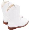 imageBMCiTYBM Toddler Cowboy Boots Western Cowgirl Boots Boys Girls Mid Calf Square Toe Riding Walking ShoesAwhite