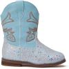 imageBMCiTYBM Toddler Cowboy Boots Western Cowgirl Boots Boys Girls Mid Calf Square Toe Riding Walking ShoesCblue