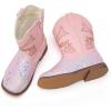 imageBMCiTYBM Toddler Cowboy Boots Western Cowgirl Boots Boys Girls Mid Calf Square Toe Riding Walking ShoesCpink