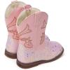 imageBMCiTYBM Toddler Cowboy Boots Western Cowgirl Boots Boys Girls Mid Calf Square Toe Riding Walking ShoesCpink