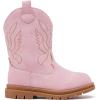 imageBMCiTYBM Toddler Cowboy Cowgirl Boots Boys Girls Western Round Toe Riding Mid Calf Booties for All SeasonsToddlerLittle KidApink
