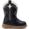 imageBMCiTYBM Toddler Cowboy Cowgirl Boots Boys Girls Western Round Toe Riding Mid Calf Booties for All SeasonsToddlerLittle KidBblack