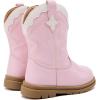 imageBMCiTYBM Toddler Cowboy Cowgirl Boots Boys Girls Western Round Toe Riding Mid Calf Booties for All SeasonsToddlerLittle KidBpink