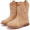 imageBMCiTYBM Toddler Cowboy Boots Western Cowgirl Boots Boys Girls Mid Calf Square Toe Riding Walking ShoesAcamel