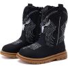 imageBMCiTYBM Toddler Cowboy Cowgirl Boots Boys Girls Western Round Toe Riding Mid Calf Booties for All SeasonsToddlerLittle KidCblack